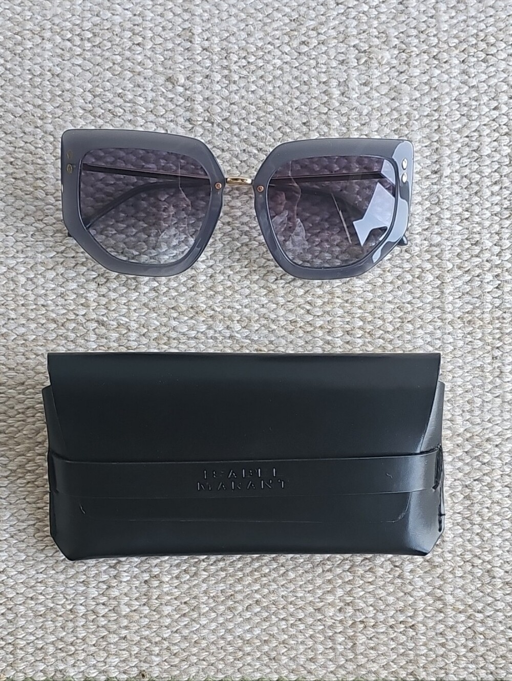 Isabel Marant Blue-Gray Oversized Sunglasses